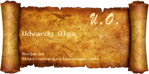 Udvardy Olga névjegykártya